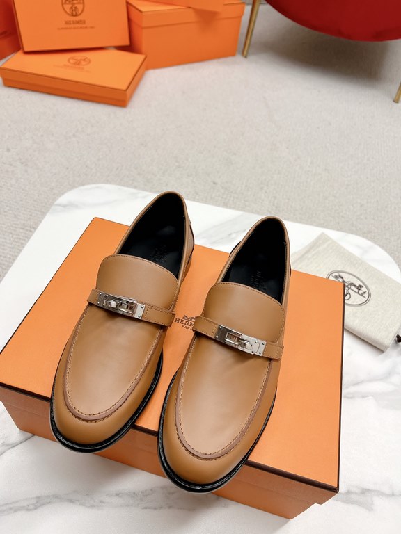 HERME'c, the whole network exclusive handmade, private high-end customization, classic handmade workshop ~ ~ big goods real shotDestin Loafers, very classic, versatile, simple, colorblocking design, on the foot is very f