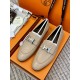 High quality ex-factoryHERMES Hermes   Classic Loafers  NewHERME.S Hermes  Classic Loafers New!Black classic, oatmeal color with enamel buckle.Milk tea color is soft and versatileHermès' SpringSummer 23 Most H Button Col