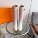 wholesale  Generation level hermes Hermes Jimping series! kelly buckle canvas patchwork bootsknight boots!H family's classic boots, simple atmosphere, handsome Upper original calfskin leather imported canvas Lining cowhi