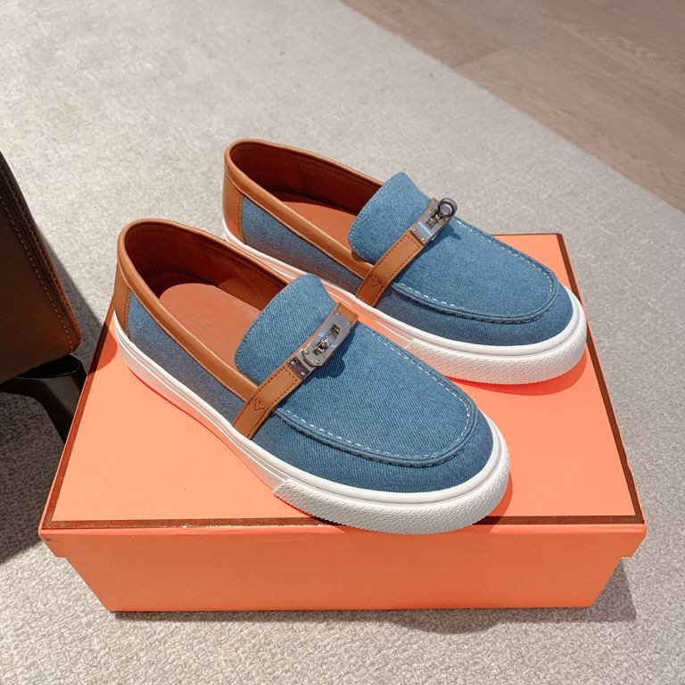 Men's [Guanhua] Hermes  home 23ss early spring new products! Classic boot shape   British color blocking design, classic and durable! The original inverted mold last shape, the ultimate 11 shape, imported high-end knitti