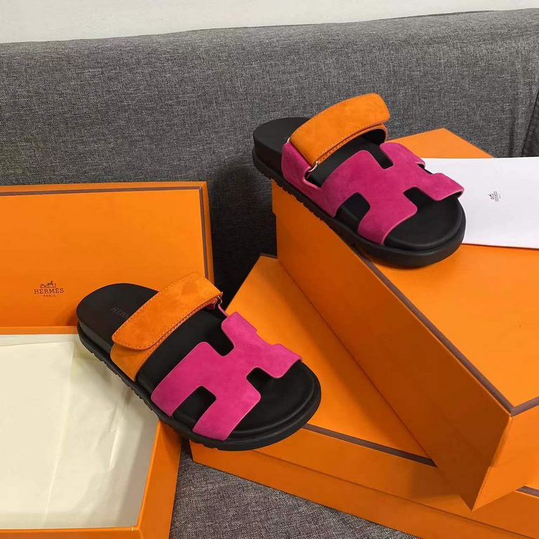 Top version men's women's   Hermes chypre slippers are so hot these days - chypre sandals, ugly ugly cute.The summer is really too much need for versatile slippers!This pair of slippers, how to match all good, casual and