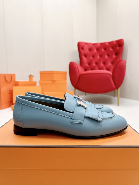 HERME'c, the whole network exclusive handmade, private high-end customization, classic handmade workshop ~ ~ ~ big goods real shotRoyal Loafers, very classic, versatile, simple, colorblocking design, on the foot is very 