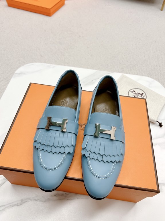 HERME'c, the whole network exclusive handmade, private high-end customization, classic handmade workshop ~ ~ ~ big goods real shotRoyal Loafers, very classic, versatile, simple, colorblocking design, on the foot is very 