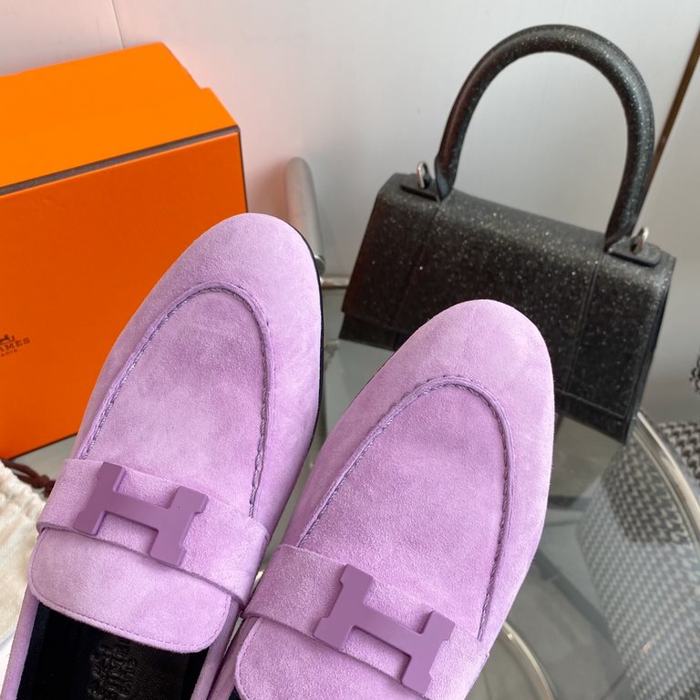 Hermes Hermes  Home RoyalParis Collection Louboutin Shoes  Top quality Classic H buckletassel series  Upper Imported LambskinSheepskin Leather injection molding rubber non-slip outsole size35-39(34.40.41.42 customized)