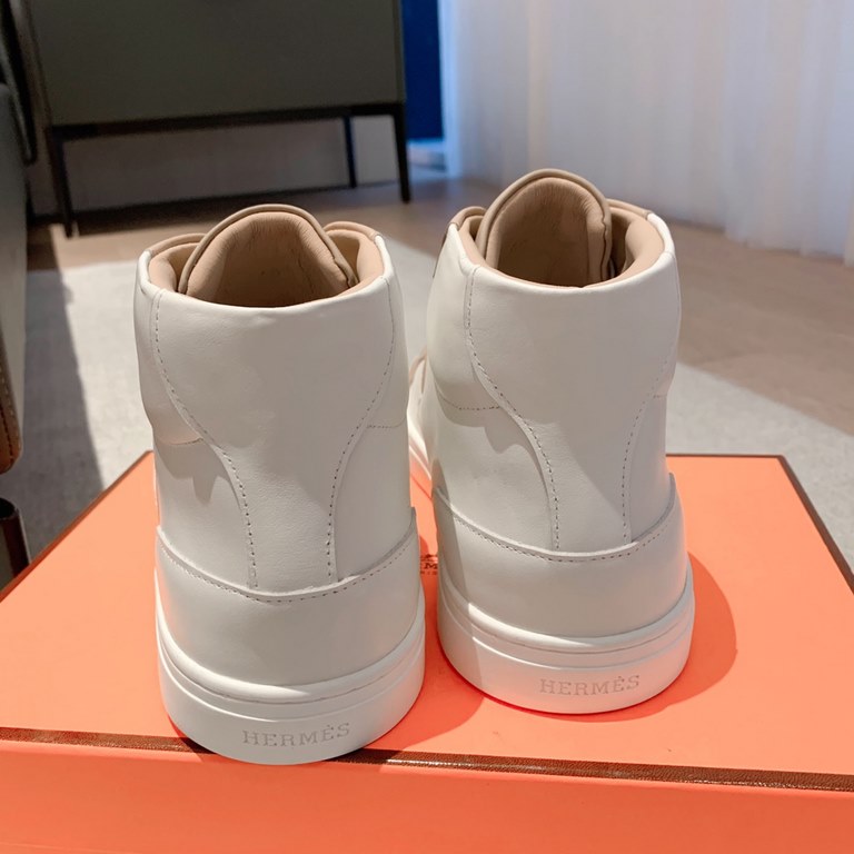 Men's [Couple's  ] H family 23ss early spring white shoes! Warp-lasted bootie   British retro design, classic and durable! The original inverted mold last shape, the ultimate 11 shape, imported high-end fabrics present e