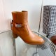 wholesale Hermes Hermes  Frenchie and ankle boots chunky heel short boots  top quality  Calfskin heeled ankle boots with Kelly buckle. Create a stylish look. Heel height 5cm   Imported leather outsole size 35-39 (40, 41 