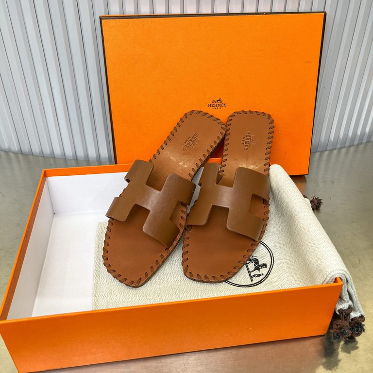 New color, leather midsole, hand stitching. Newly revamped (Hermès) Packaging upgraded, version of the workmanship materials upgraded.Hermes  highest version of pure handmade shoes in the market   Top Product Hermes Slip