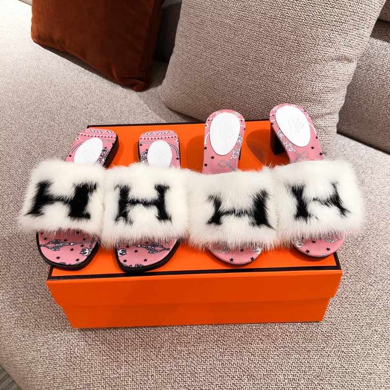 [Guanhua] Hermes  home 20ss fall and winter new products! Classic boot shape   British mink fur design, classic and durable! Original inverted mold last shape, extreme 11 shape, imported high-end knitting needles present