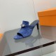 The actual Hermes shoes are made by hand, and they've been handmade to order for a long time.Hermes Hermes new mid-heeled sandals authentic open mold custom hand-sewn craft enamel technology on the heavy development of a