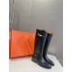 Top generation purchase version of HERMES Hermes kelly knight boots, partial casual a new model, with the toe part of the collision color, the upper is custom linen material, after more than 1 month development and becom