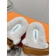 -Top qualityHerme Hermes new leather fur slippers, step on the lambswool, full of comfort, bare feet do not feel cold, with a thick socks Super beautiful oh!Upper LambskinLychee grain cowhide leather.Lining woolsheepskin