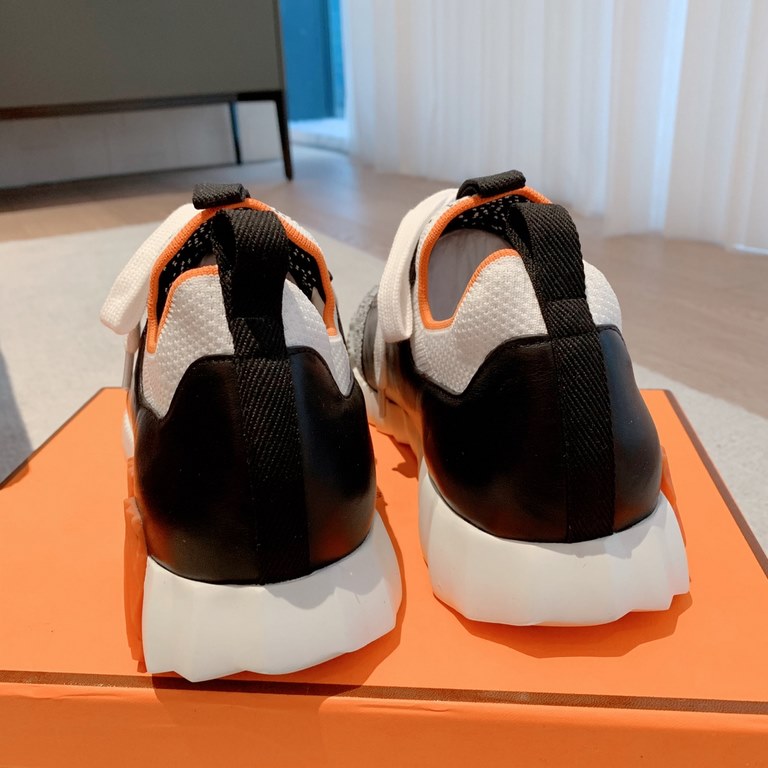 Men's [Guanhua] Hermes  home 23ss early spring new products! Classic boot shape   British color blocking design, classic and durable! The original inverted mold last shape, the ultimate 11 shape, imported high-end knitti