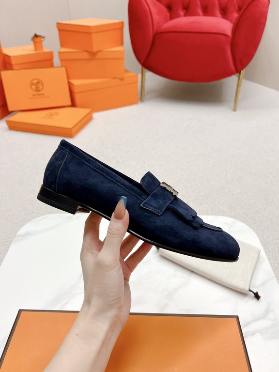 HERME'c, the whole network exclusive handmade, private high-end customization, classic handmade workshop ~ ~ ~ big goods real shotRoyal Loafers, very classic, versatile, simple, colorblocking design, on the foot is very 