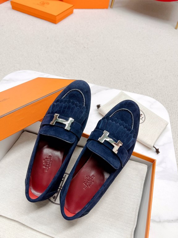 HERME'c, the whole network exclusive handmade, private high-end customization, classic handmade workshop ~ ~ ~ big goods real shotRoyal Loafers, very classic, versatile, simple, colorblocking design, on the foot is very 