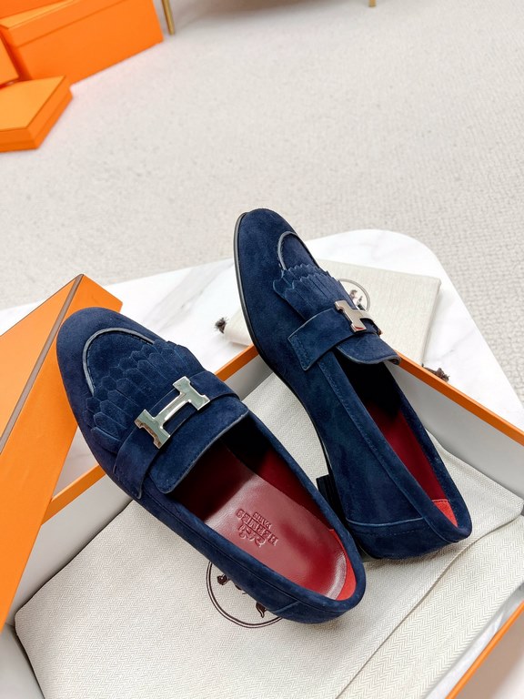 HERME'c, the whole network exclusive handmade, private high-end customization, classic handmade workshop ~ ~ ~ big goods real shotRoyal Loafers, very classic, versatile, simple, colorblocking design, on the foot is very 