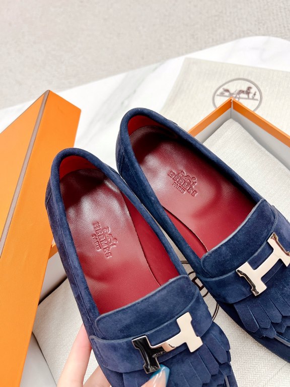 HERME'c, the whole network exclusive handmade, private high-end customization, classic handmade workshop ~ ~ ~ big goods real shotRoyal Loafers, very classic, versatile, simple, colorblocking design, on the foot is very 