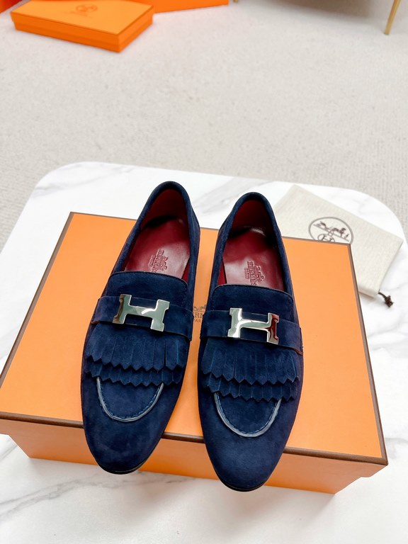 HERME'c, the whole network exclusive handmade, private high-end customization, classic handmade workshop ~ ~ ~ big goods real shotRoyal Loafers, very classic, versatile, simple, colorblocking design, on the foot is very 