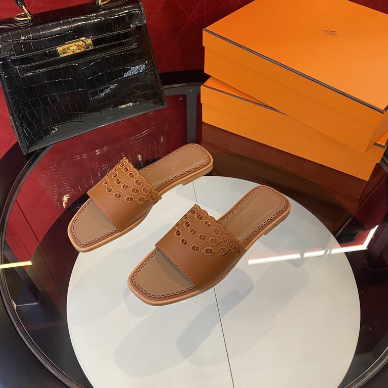 New color, full midsole, new revision (Hermès) Packaging upgraded, version of the workmanship materials upgraded.Hermes  market highest version pure handmade shoes   Top Product Hermes Slippers  ----------Early spring ne