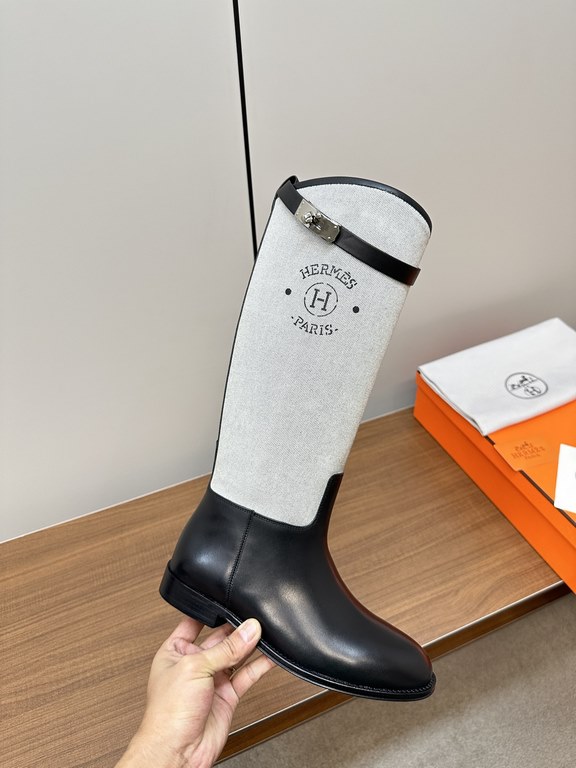 Hermes Hermès Supreme Kelly Jumping Locks Cavalier BootsNetflix must-have! Super heavyweight a classic boots.  counter original replica handmade customization, the essence of the boot barrel to do quite and do straight.U