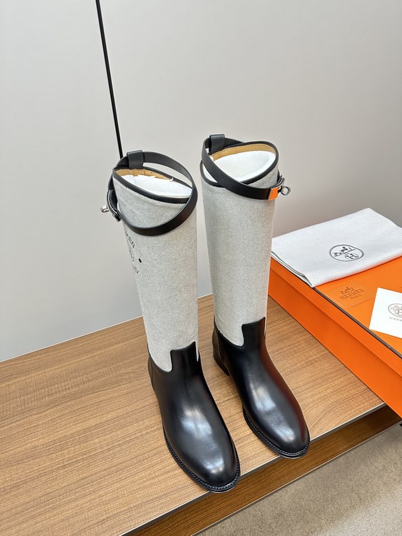 Hermes Hermès Supreme Kelly Jumping Locks Cavalier BootsNetflix must-have! Super heavyweight a classic boots.  counter original replica handmade customization, the essence of the boot barrel to do quite and do straight.U