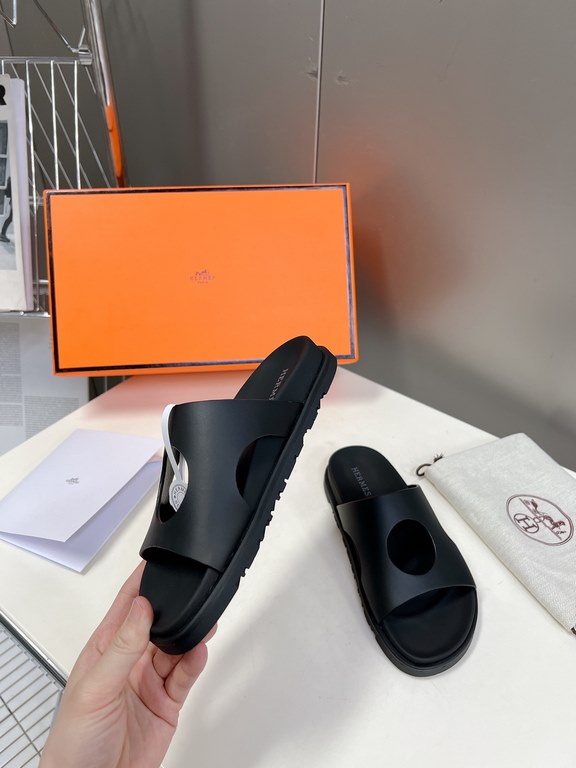 Men  [ΗERMES 】 Hermes spring and summer classic couple models second uncle slippers Chypre ugly ugly ugly uncle slippers - old man slippers, on the foot is simply too comfortable! It's simple and cute!All mixed breed she