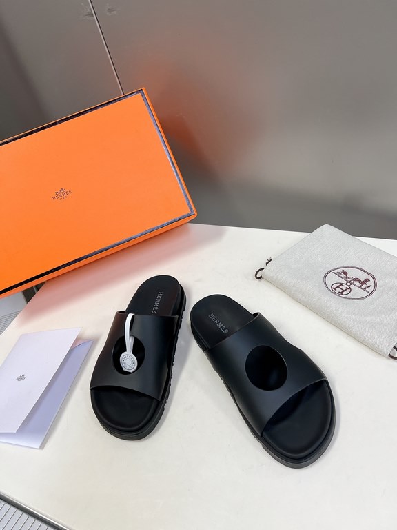 Men  [ΗERMES 】 Hermes spring and summer classic couple models second uncle slippers Chypre ugly ugly ugly uncle slippers - old man slippers, on the foot is simply too comfortable! It's simple and cute!All mixed breed she