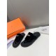 Men  [ΗERMES 】 Hermes spring and summer classic couple models second uncle slippers Chypre ugly ugly ugly uncle slippers - old man slippers, on the foot is simply too comfortable! It's simple and cute!All mixed breed she