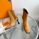 wholesale Hermes Hermes  23 new   high heel square toe boots  top quality  imported calfskinsheepskincowhide lining Heel height 7.5cm   imported leather outsole size35-39(40,41 customized)