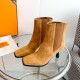 wholesale Hermes Hermes  23 new   high heel square toe boots  top quality  imported calfskinsheepskincowhide lining Heel height 7.5cm   imported leather outsole size35-39(40,41 customized)