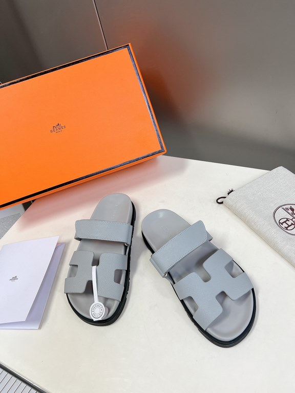 Men  [ΗERMES 】 Hermes spring and summer classic couple models second uncle slippers Chypre ugly ugly ugly uncle slippers - old man slippers, on the foot is simply too comfortable! It's simple and cute!All mixed breed she