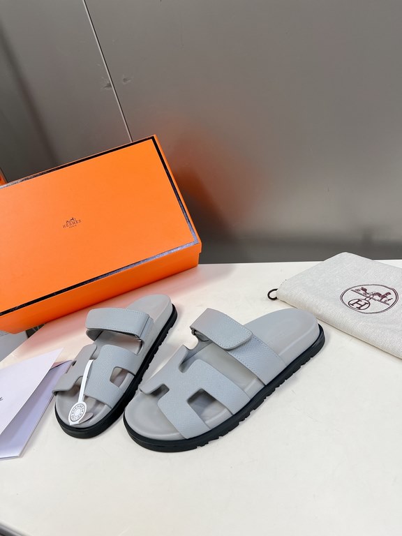 Men  [ΗERMES 】 Hermes spring and summer classic couple models second uncle slippers Chypre ugly ugly ugly uncle slippers - old man slippers, on the foot is simply too comfortable! It's simple and cute!All mixed breed she