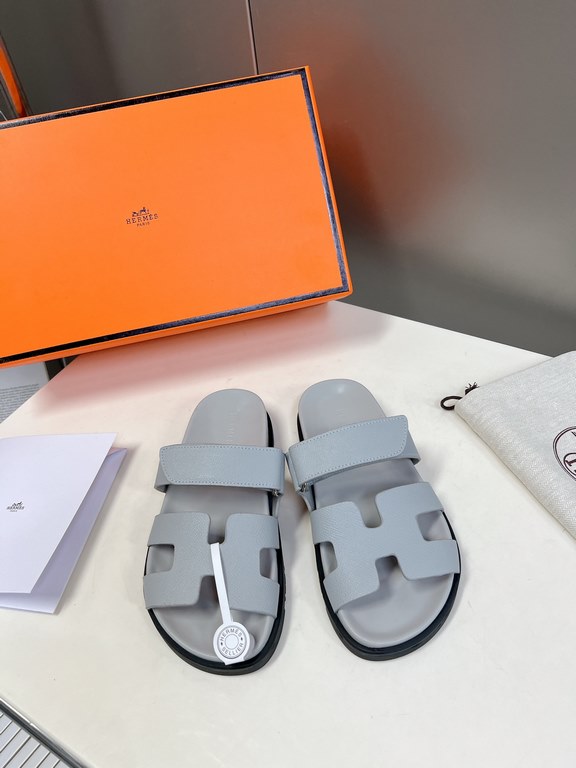 Men  [ΗERMES 】 Hermes spring and summer classic couple models second uncle slippers Chypre ugly ugly ugly uncle slippers - old man slippers, on the foot is simply too comfortable! It's simple and cute!All mixed breed she