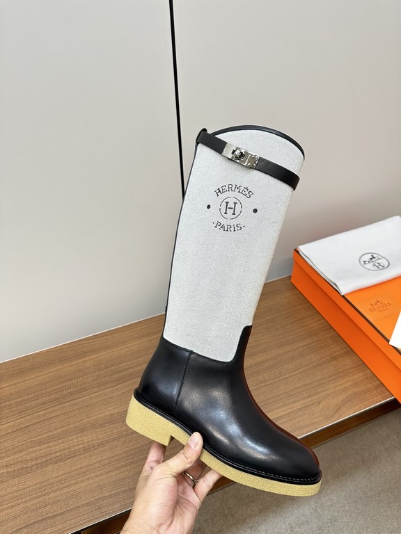 Hermes Hermès Supreme Kelly Jumping Locks Cavalier BootsNetflix must-have! Super heavyweight a classic boots.  counter original replica handmade customization, the essence of the boot barrel to do quite and do straight.U