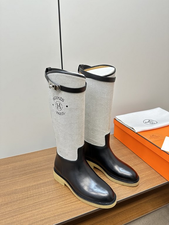 Hermes Hermès Supreme Kelly Jumping Locks Cavalier BootsNetflix must-have! Super heavyweight a classic boots.  counter original replica handmade customization, the essence of the boot barrel to do quite and do straight.U