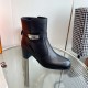 wholesale Hermes Hermes  Frenchie and ankle boots chunky heel short boots  top quality  Calfskin heeled ankle boots with Kelly buckle. Create a stylish look. Heel height 5cm   Imported leather outsole size 35-39 (40, 41 