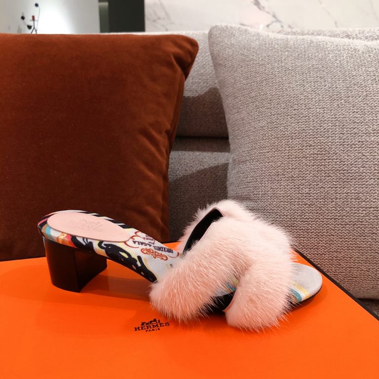 [Guanhua] Hermes  home 20ss fall and winter new products! Classic boot shape   British mink fur design, classic and durable! Original inverted mold last shape, extreme 11 shape, imported high-end knitting needles present