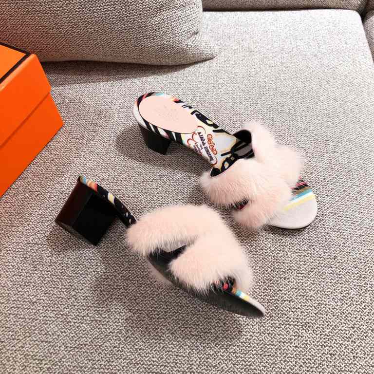 [Guanhua] Hermes  home 20ss fall and winter new products! Classic boot shape   British mink fur design, classic and durable! Original inverted mold last shape, extreme 11 shape, imported high-end knitting needles present