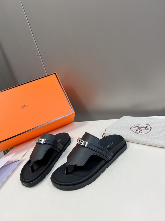 Men  [ΗERMES 】 Hermes spring and summer classic couple models second uncle slippers Chypre ugly ugly ugly uncle slippers - old man slippers, on the foot is simply too comfortable! It's simple and cute!All mixed breed she