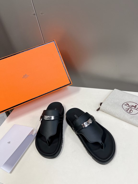 Men  [ΗERMES 】 Hermes spring and summer classic couple models second uncle slippers Chypre ugly ugly ugly uncle slippers - old man slippers, on the foot is simply too comfortable! It's simple and cute!All mixed breed she