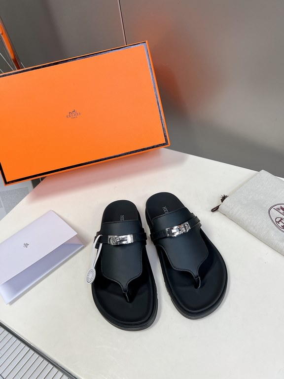 Men  [ΗERMES 】 Hermes spring and summer classic couple models second uncle slippers Chypre ugly ugly ugly uncle slippers - old man slippers, on the foot is simply too comfortable! It's simple and cute!All mixed breed she