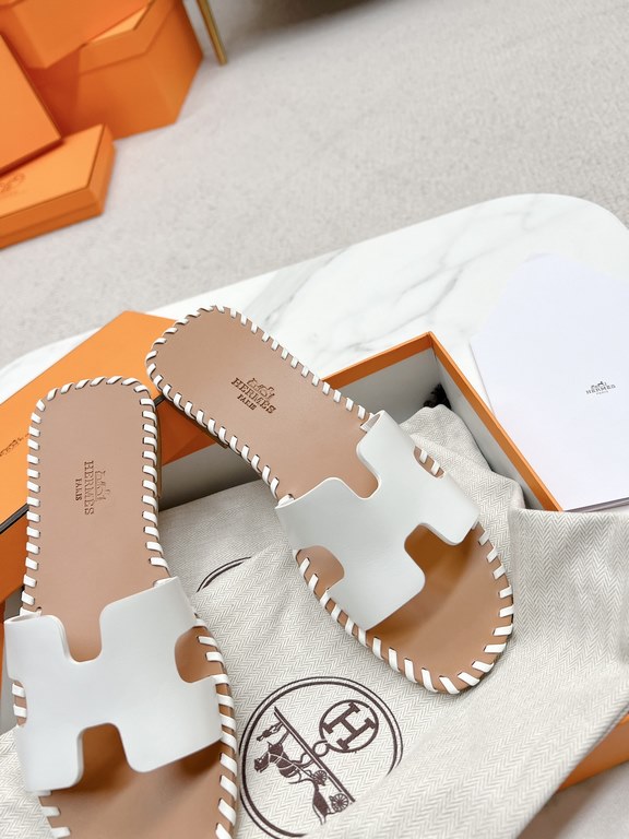 Hermès version of the workmanship material upgrade.Hermes  market highest edition handmade shoes   Top Product Hermes Slippers  ----------23 Early spring new model is the same as the original, master level handmade ! Hig