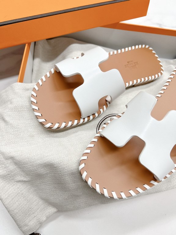 Hermès version of the workmanship material upgrade.Hermes  market highest edition handmade shoes   Top Product Hermes Slippers  ----------23 Early spring new model is the same as the original, master level handmade ! Hig