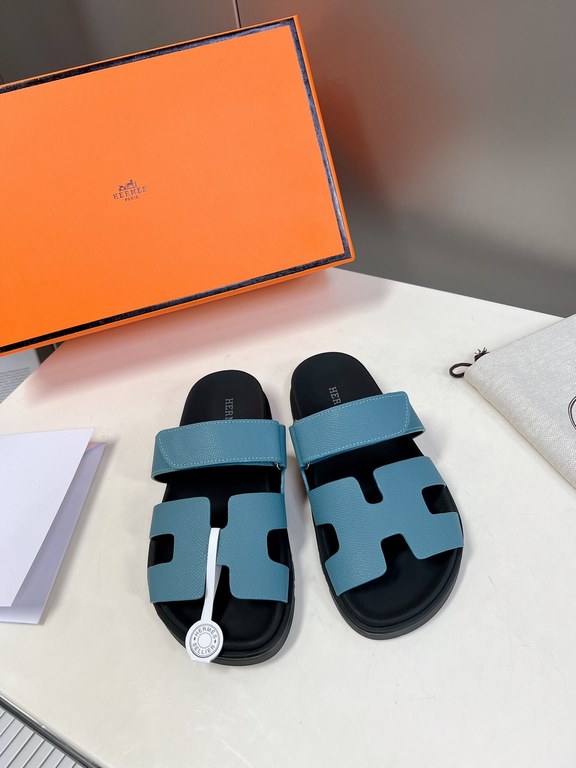 Men  [ΗERMES 】 Hermes spring and summer classic couple models second uncle slippers Chypre ugly ugly ugly uncle slippers - old man slippers, on the foot is simply too comfortable! It's simple and cute!All mixed breed she