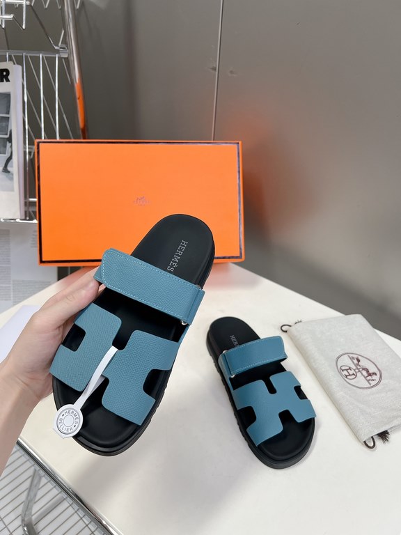 Men  [ΗERMES 】 Hermes spring and summer classic couple models second uncle slippers Chypre ugly ugly ugly uncle slippers - old man slippers, on the foot is simply too comfortable! It's simple and cute!All mixed breed she