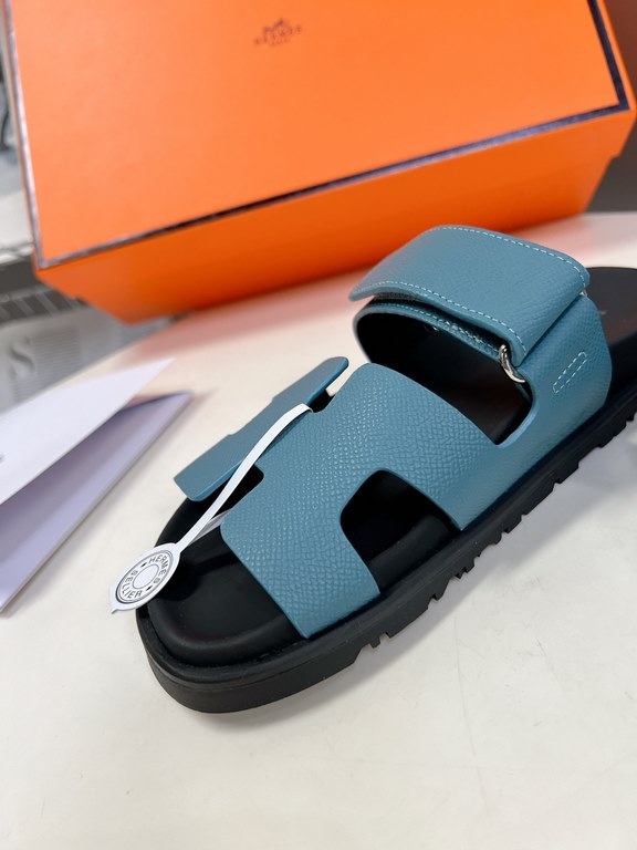 Men  [ΗERMES 】 Hermes spring and summer classic couple models second uncle slippers Chypre ugly ugly ugly uncle slippers - old man slippers, on the foot is simply too comfortable! It's simple and cute!All mixed breed she