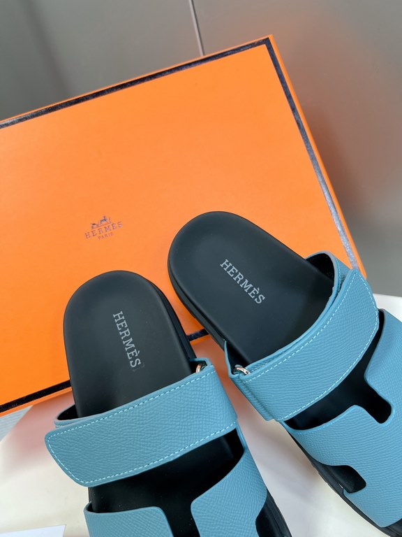 Men  [ΗERMES 】 Hermes spring and summer classic couple models second uncle slippers Chypre ugly ugly ugly uncle slippers - old man slippers, on the foot is simply too comfortable! It's simple and cute!All mixed breed she