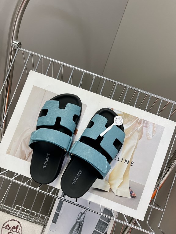 Men  [ΗERMES 】 Hermes spring and summer classic couple models second uncle slippers Chypre ugly ugly ugly uncle slippers - old man slippers, on the foot is simply too comfortable! It's simple and cute!All mixed breed she