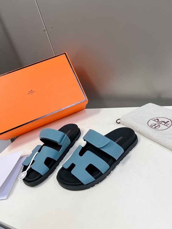 Men  [ΗERMES 】 Hermes spring and summer classic couple models second uncle slippers Chypre ugly ugly ugly uncle slippers - old man slippers, on the foot is simply too comfortable! It's simple and cute!All mixed breed she