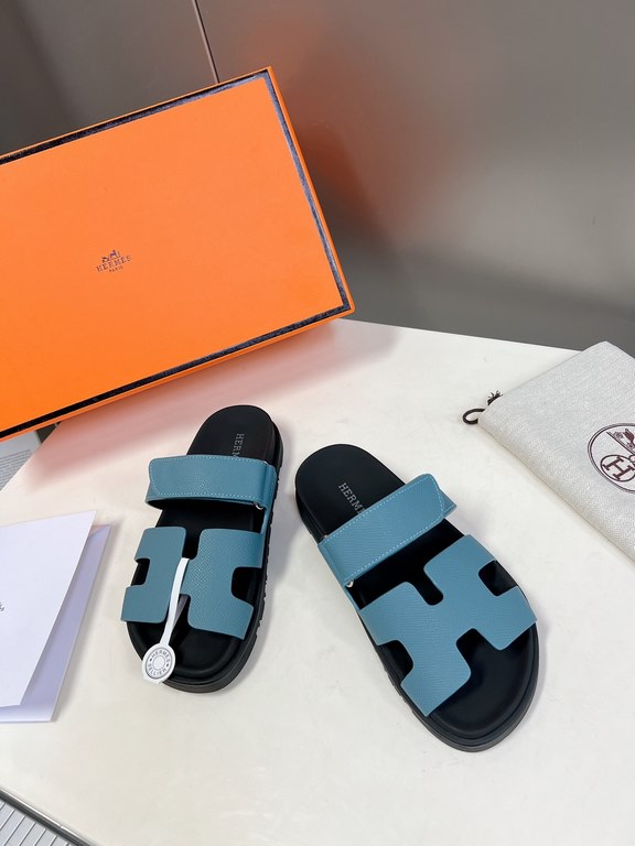 Men  [ΗERMES 】 Hermes spring and summer classic couple models second uncle slippers Chypre ugly ugly ugly uncle slippers - old man slippers, on the foot is simply too comfortable! It's simple and cute!All mixed breed she