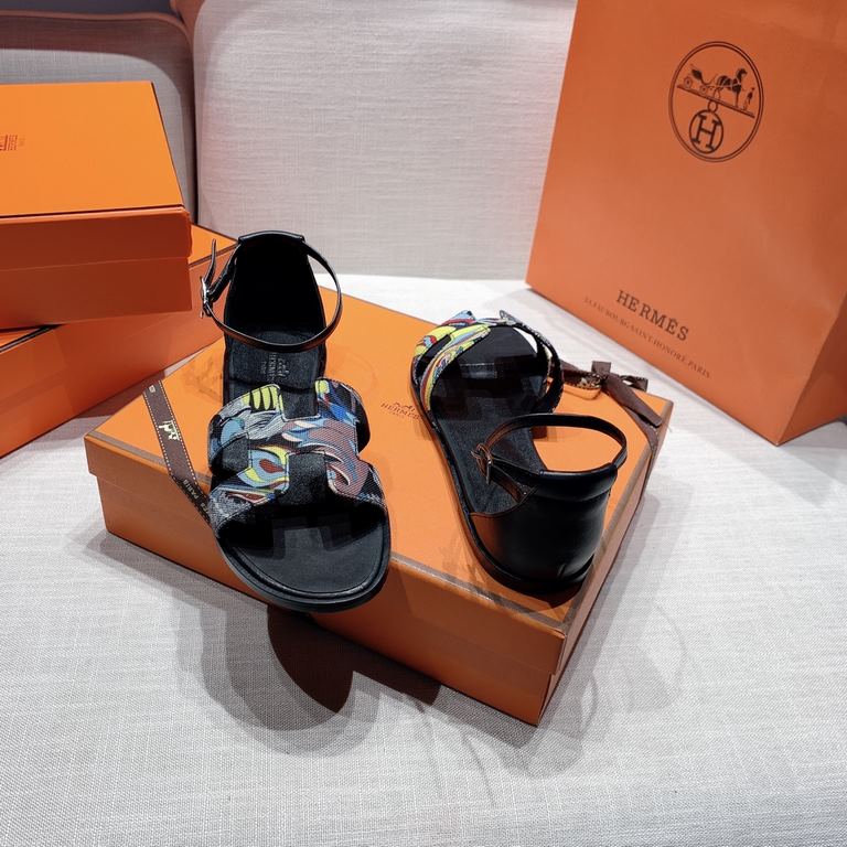 H Brand Santorini Sandals, Epsom Leather.Pursuing enamel Pure handmade Crafted and 100% handmade Hermes Emmaus  ...2023 Newly Upgraded  Epsom Leather Sandals Inspired by the design or follow the traditional classic H upp